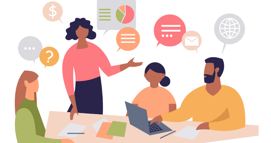 Immagine decorativa dei gruppi comunitari e aziendali